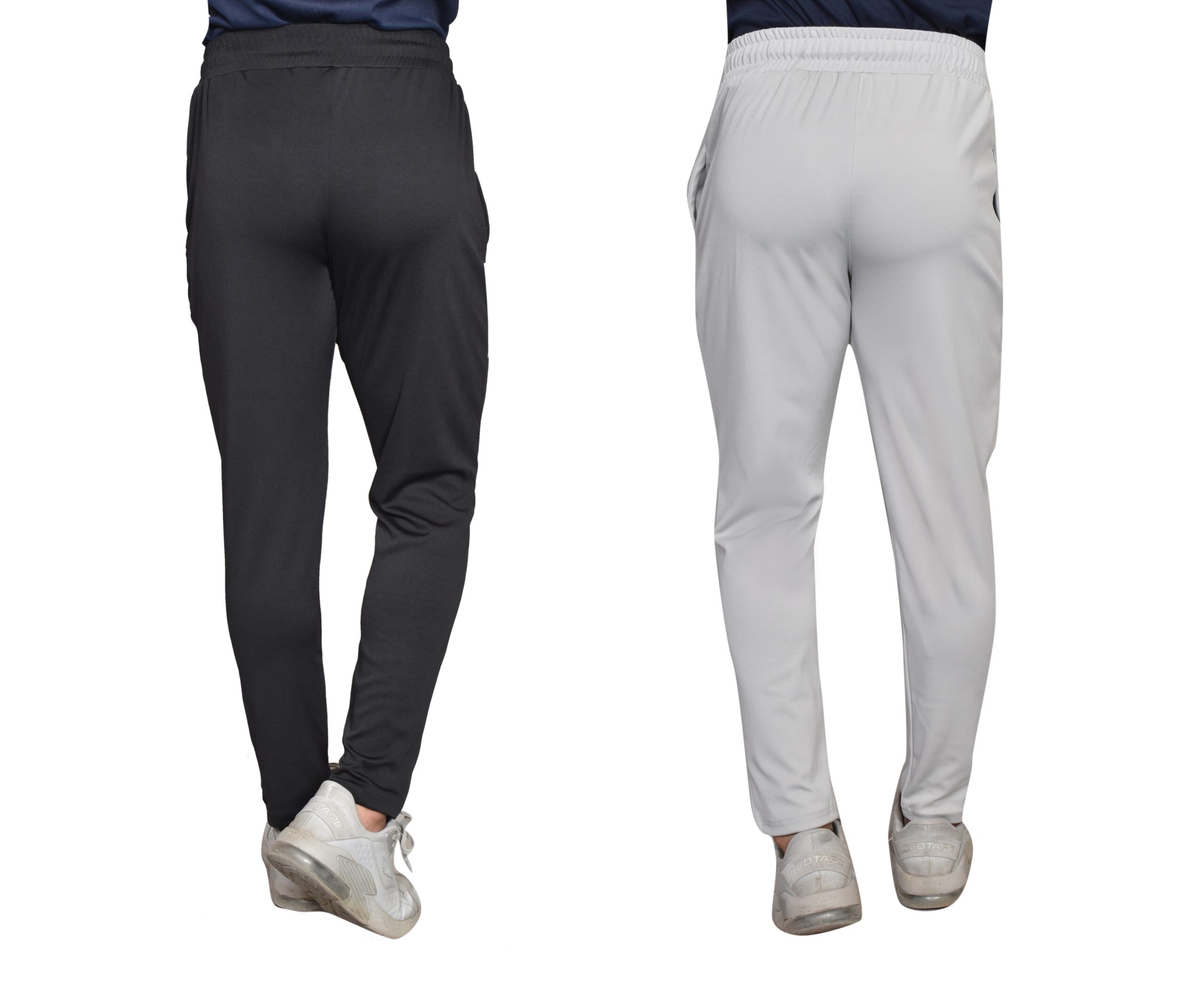 combo black and gray track pant back side