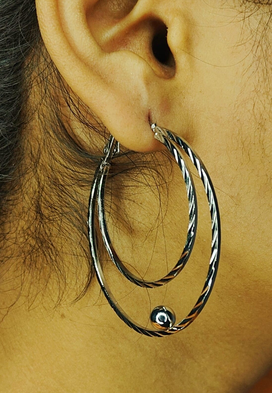 silver round earring 02